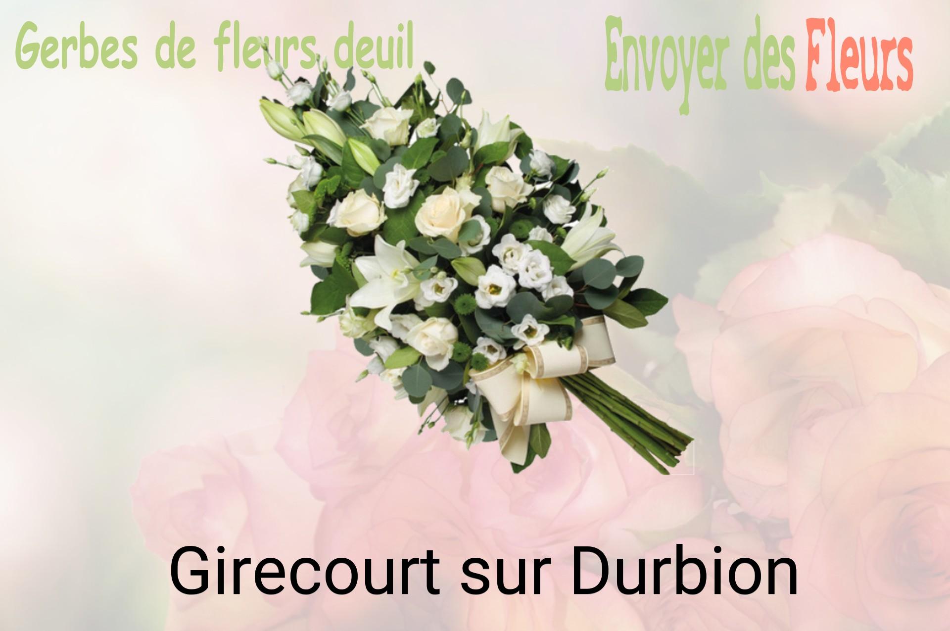 Gerbe de fleurs de deuil livrée à Girecourt-sur-Durbion